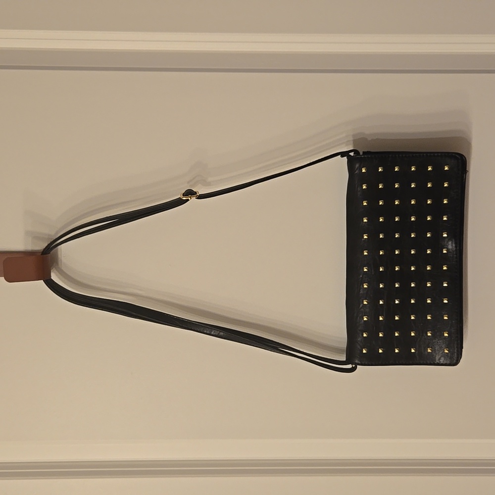 Tignanello Black Pebble Leather Shoulder Crossbody/Clutch Bag